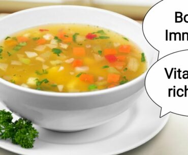 Vitamin C rich Soup/Boost immunity naturally/vegetable soup recipe/veg soup/weight loss soup recipes