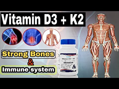 Benefits of vitamin d3 and k2 | strong bones and immunity | Healthvit vitamin D3 with vitamin K2 |