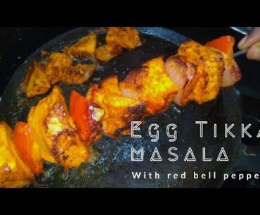 Egg tikka masala with red bell pepper rich in vitamin C - immunity booster