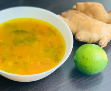 Ginger Lemon Rasam Recipe | எலுமிச்சை ரசம் | Immunity Boost Recipe | Vitamin C rich Food Recipe