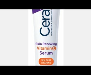 CeraVe NEW! 🆕🍊🍑🍋Skin Renewing Vitamin C Face Serum Review