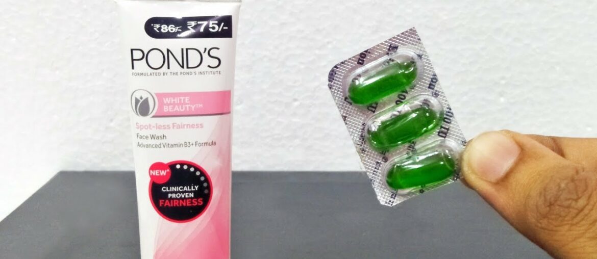 Vitamin E Capsules & Pond's White Natural Hand Glowing Skin Beauty Life Hacks Every Girl Should Know