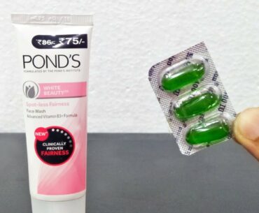 Vitamin E Capsules & Pond's White Natural Hand Glowing Skin Beauty Life Hacks Every Girl Should Know