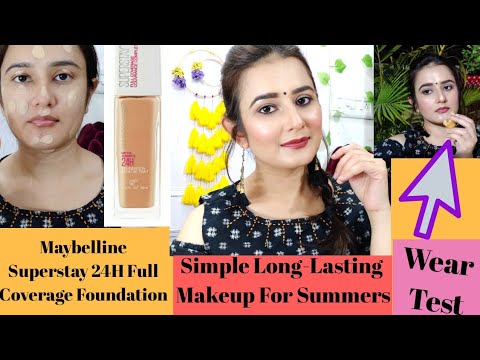 Maybelline Superstay 24H Full Coverage Foundation/ Honest Review & Demo / Wear Test⏰ / SWATI BHAMBRA