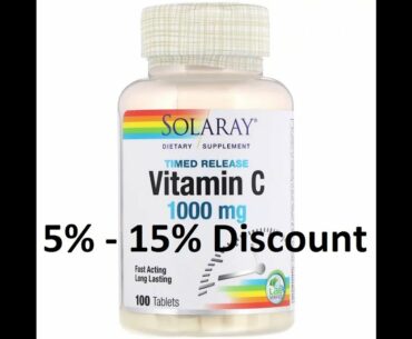 Discount - Solaray, Timed-Release Vitamin C, 1,000 mg, 100 Immunity Boost Tablets Review