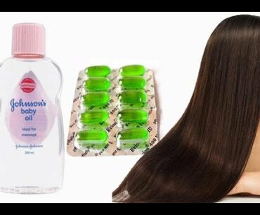 JOHNSON BABY OIL & Vitamin E Capsule Hair Care Beauty Tips - Longer Thicker Hair Care Tips