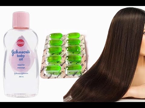 JOHNSON BABY OIL & Vitamin E Capsule Hair Care Beauty Tips - Longer Thicker Hair Care Tips