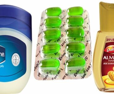 VASELINE ALMOND OIL Vitamin E Capsule Every Girl Should Know! Natural Glowing Beauty Skin Life Hacks