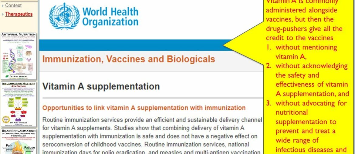 Vitamin A against Viral Infections: Antiviral Nutrition 2020 (excerpt 4) by Dr Alex Vasquez