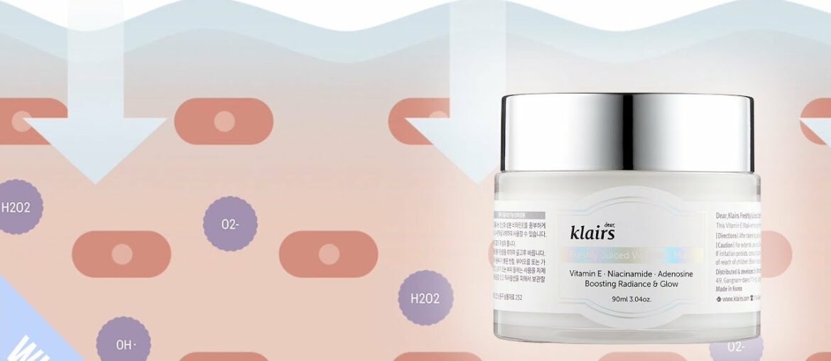 How does the KLAIRS Freshly Juiced Vitamin E Mask prevent aging, and brighten the skin?