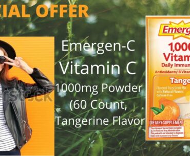 Emergen-C Vitamin C 1000mg Powder (60 Count, Tangerine Flavor, Immunity booster