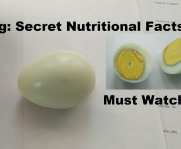 Deficency of Vitamin B12, Cholesterol problem, Egg Secret Nutritional Fact