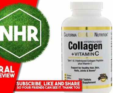 California Gold Nutrition, Hydrolyzed Collagen Peptides + Vitamin C, Type 1 & 3, 6,000 mg, 250 Table