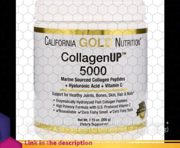 California Gold Nutrition,  Marine Collagen   Hyaluronic Acid   Vitamin C, Unflavored,  (206 g)