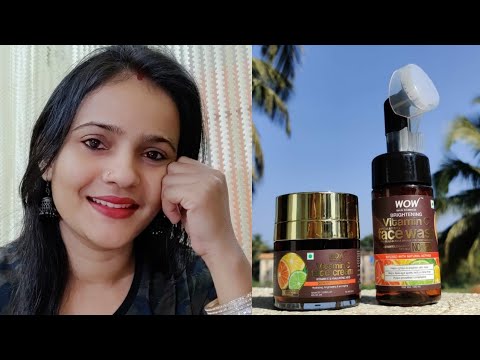 Wow Skin Science Vitamin C Foaming Face Wash & Face Cream Review l Tiny Makeup Update