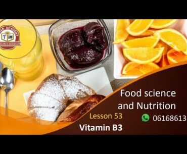 Food science and nutrition | Lesson 53 | Vitamin B3