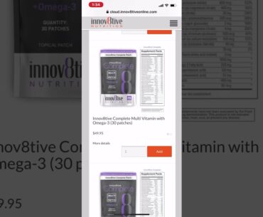 Audio Version of the Innov8tive Nutrition Complete Multi Vitamin Patch W/ Omega 3’s Supplement Facts