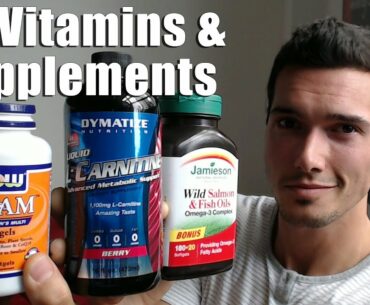 Vitamins & Supplements Stack - L-Carnitine, Creatine, Wild Salmon and...