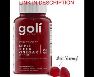 World's First Apple Cider Vinegar Gummy Vitamins by Goli Nutrition   Immunity, Detox & Weight   1 Pa