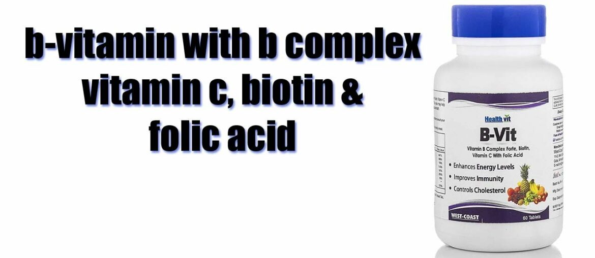 Healthvit B-Vitamin Supplement with B Complex, Biotin, Vitamin C & Folic acid