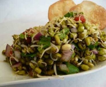 Sprouted Mung Bhel - Healthy Chaat Recipe | Show Me The Curry