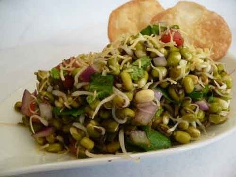 Sprouted Mung Bhel - Healthy Chaat Recipe | Show Me The Curry