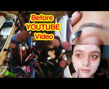 Youtube Video Preparation, Bleaching, Threading and Blackheads Removal Before Makeup