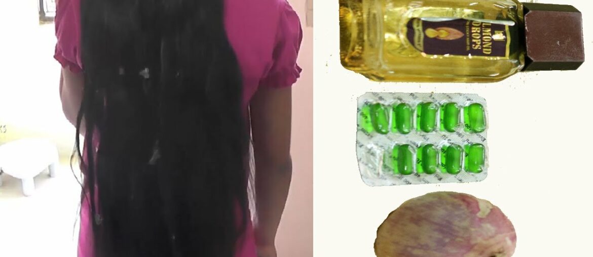 How to Grow longer And Thicken Hair faster!!| Vitamin E Capsule & Almonds Oil Hair Care Beauty Hacks