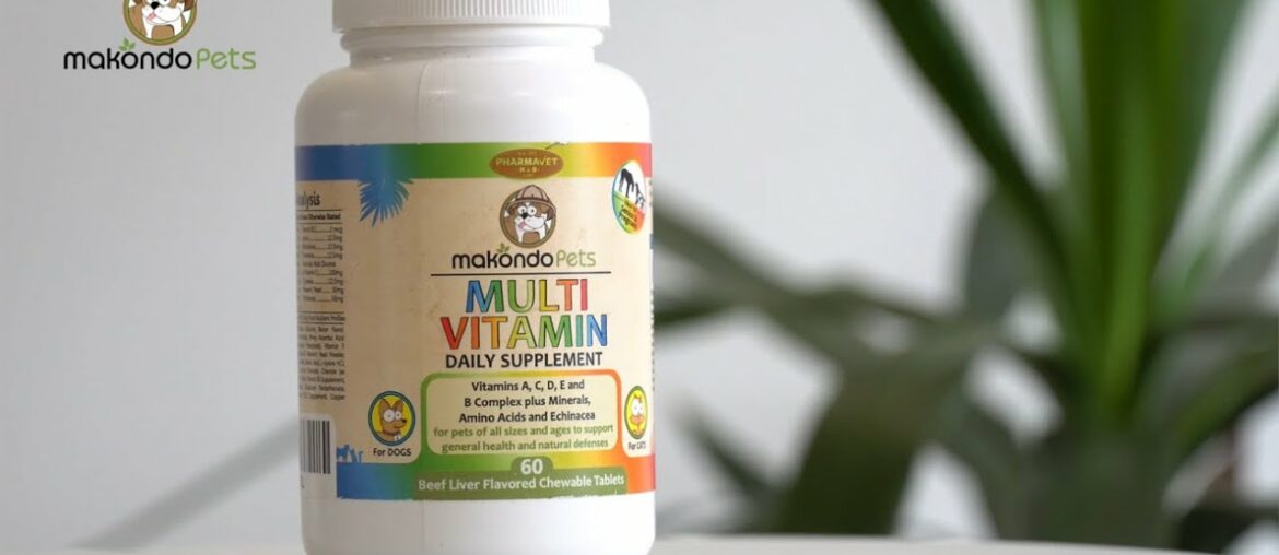 Multivitamin for Dogs and Cats by Makondo Pets. Ideal for Puppies, Pregnant and Senior Pets.