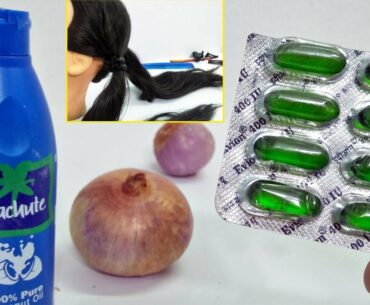 Vitamin E Capsule & Raw Onion Hair Care Beauty Tips- Longer Thicker Hair Care Hacks Easily