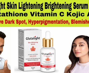 Glutalight Skin Lightening Brightening Serum Review | Glutathione Vitamin C Kojic Acid