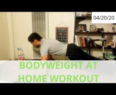 Free daily total body fitness class. Bodyweight at home. April 20, 2020