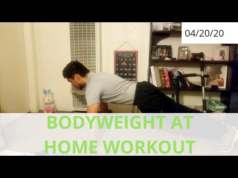 Free daily total body fitness class. Bodyweight at home. April 20, 2020