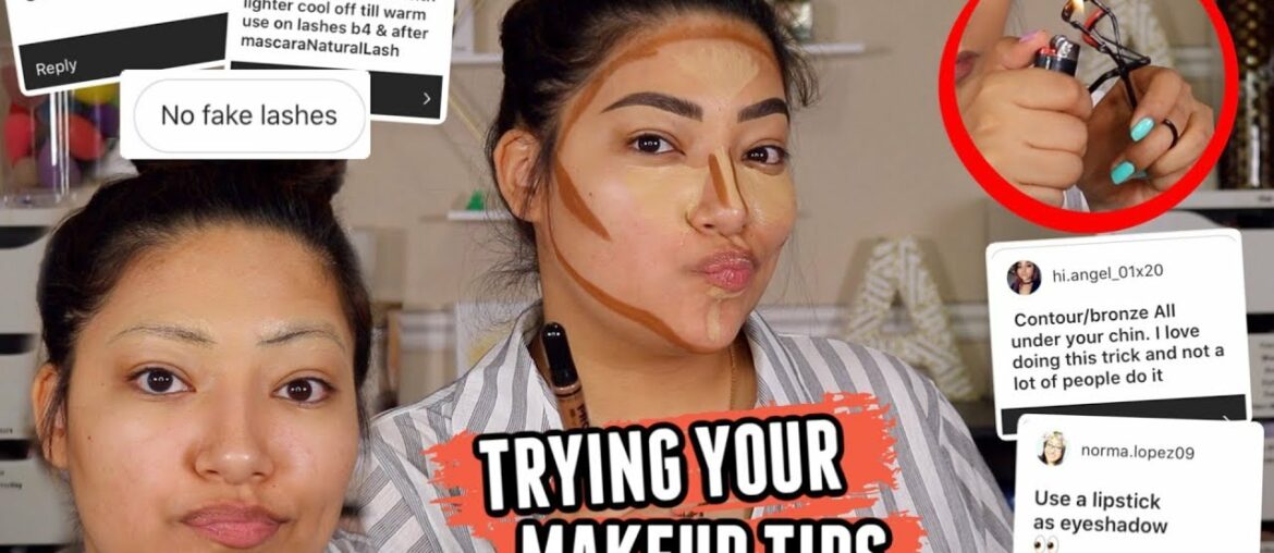 TRYING YOUR MAKEUP TIPS & BEAUTY HACKS