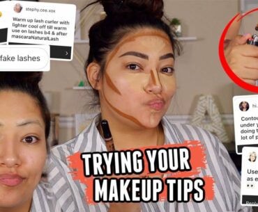 TRYING YOUR MAKEUP TIPS & BEAUTY HACKS