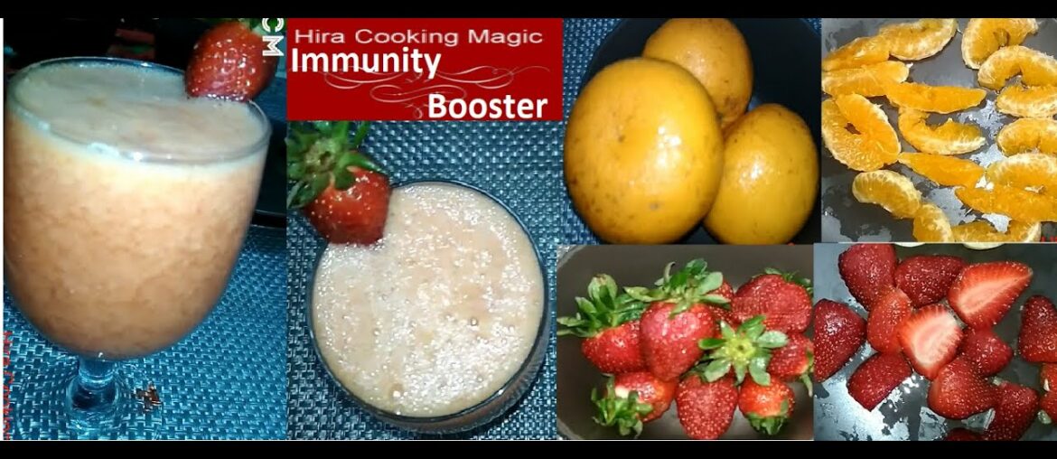 Immunity Booster Drink Recipe | How to increase the Immunity | Strawberry Fresh Juice Immune System