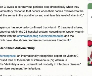 High Dose Vitamin C for Coronavirus : Dr Andrew Weber & Dr Hunninghake  : New York Hospitals