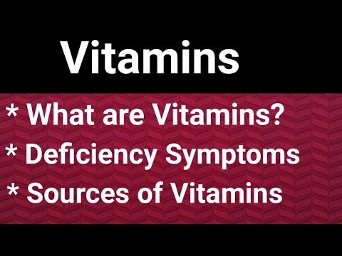 What are Vitamins |Types| Symptoms of Deficiency and Sources of Vitamins