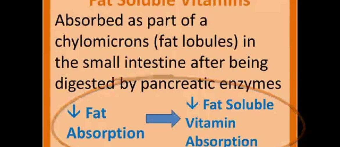 Fat Soluble Vitamins and Water Soluble Vitamins Steatorrhea, Deficiency Toxicity List Lipid