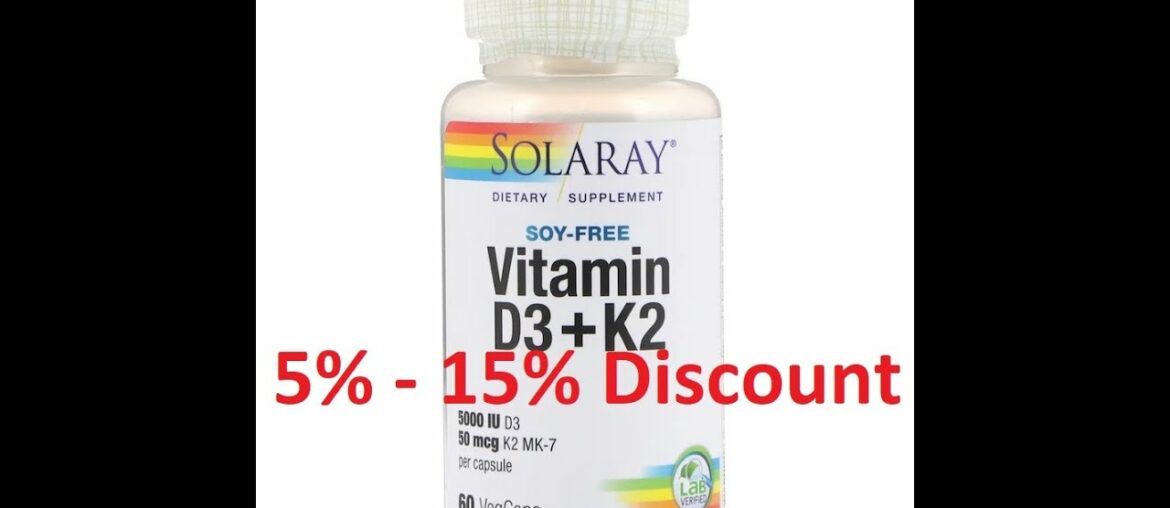 Discount - Solaray, Vitamin D3 + K2, Soy Free, 60 Immunity VegCaps (Vegetable Capsule) Review