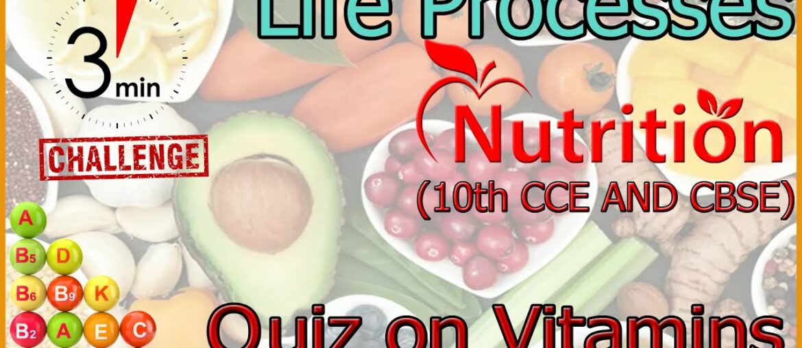 Life Processes ll Nutrition ll Vitamins ll MCQ's ll CCE ll CBSE