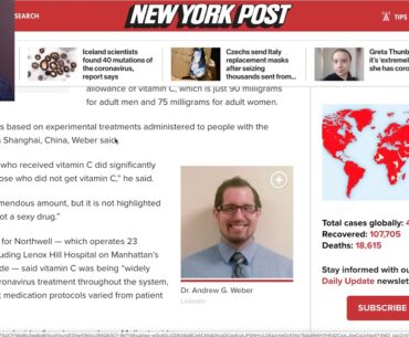 High Dose Vitamin C Used in NY Hospitals for Coronavirus: Success: Shame on YouTube Blocking Videos