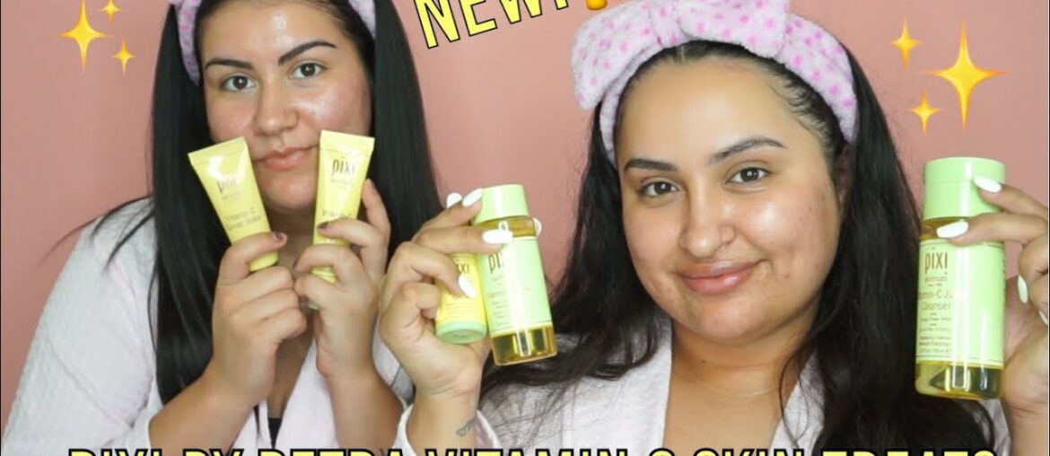 PIXI BEAUTY SKINTREATS VITAMIN C SKIN BRIGHTENING | TESTING/FIRST IMPRESSIONS FT. MY SISTER