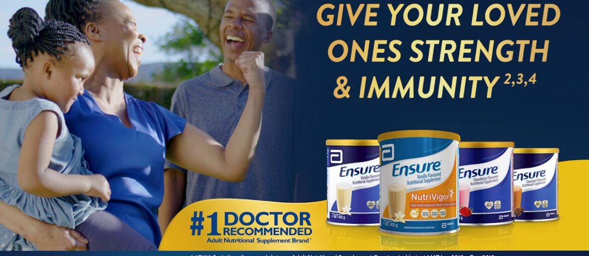 Ensure ® is the number 1 Doctor recommended adult nutritional supplement brand ¹