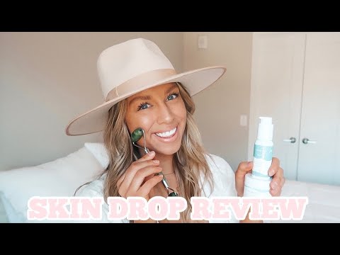 SKIN DROP BEAUTY REVIEW | RETINOL, MOISTURIZER, & JADE ROLLER!