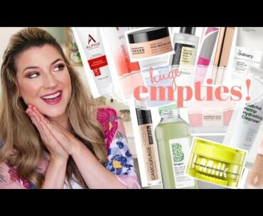LOADS OF SKINCARE EMPTIES! PLUS MAKEUP AND HAIRCARE | LETS GO THROUGH MY BEAUTY TRASH!