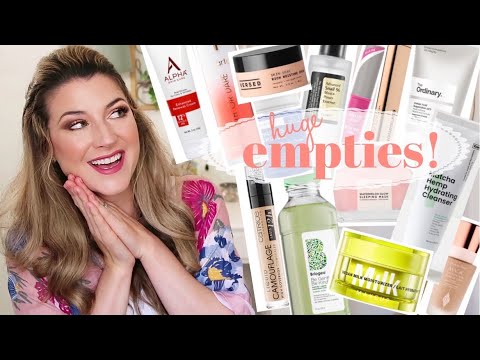 LOADS OF SKINCARE EMPTIES! PLUS MAKEUP AND HAIRCARE | LETS GO THROUGH MY BEAUTY TRASH!