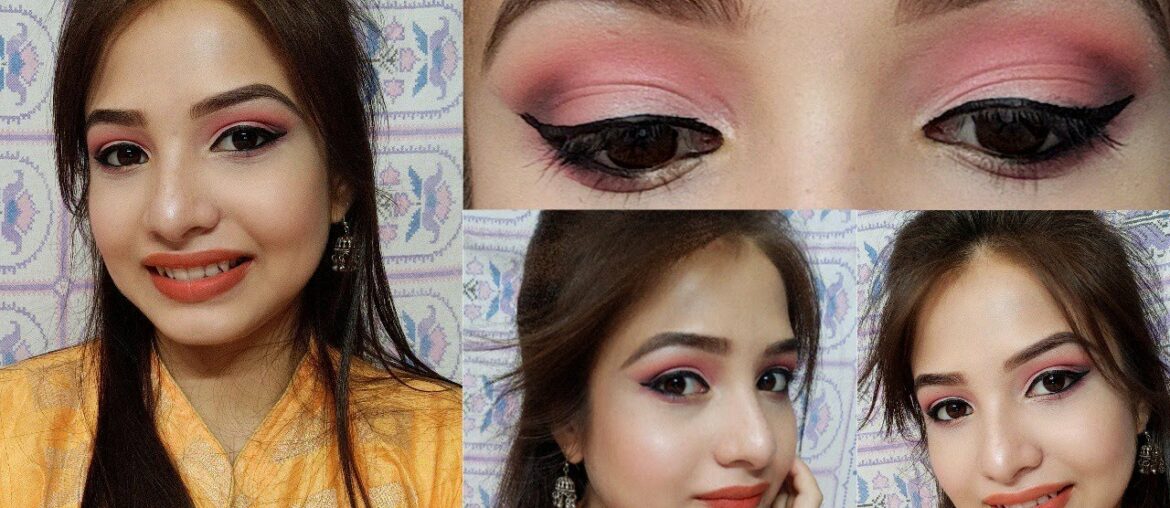 Peachy Orange Makeup Tutorial/ Step By Step Makeup Tutorial/ Beauty's World