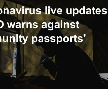 Coronavirus live updates: WHO warns against 'immunity passports'