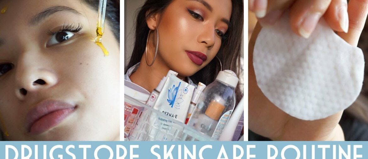 Drugstore Skincare Routine for Combination Skin 2020  | Simple AM to PM Skincare Routine